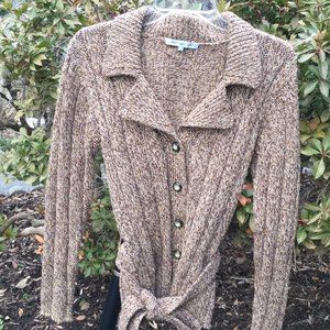 3 Eight Fabulous Woven Belt Tie Long Jacket